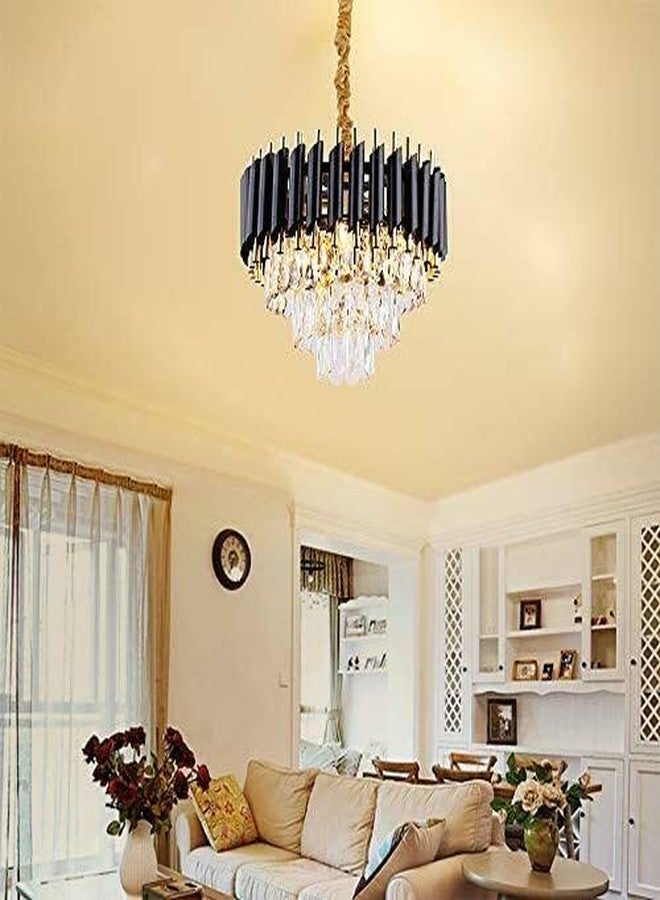 Weldecor Antique Designer Chandelier Ceiling Light Made of Alloy | Designer Jhoomer for Living Room (Gold Black, Warm White, M8309) (Raindrop Style) - Image 4